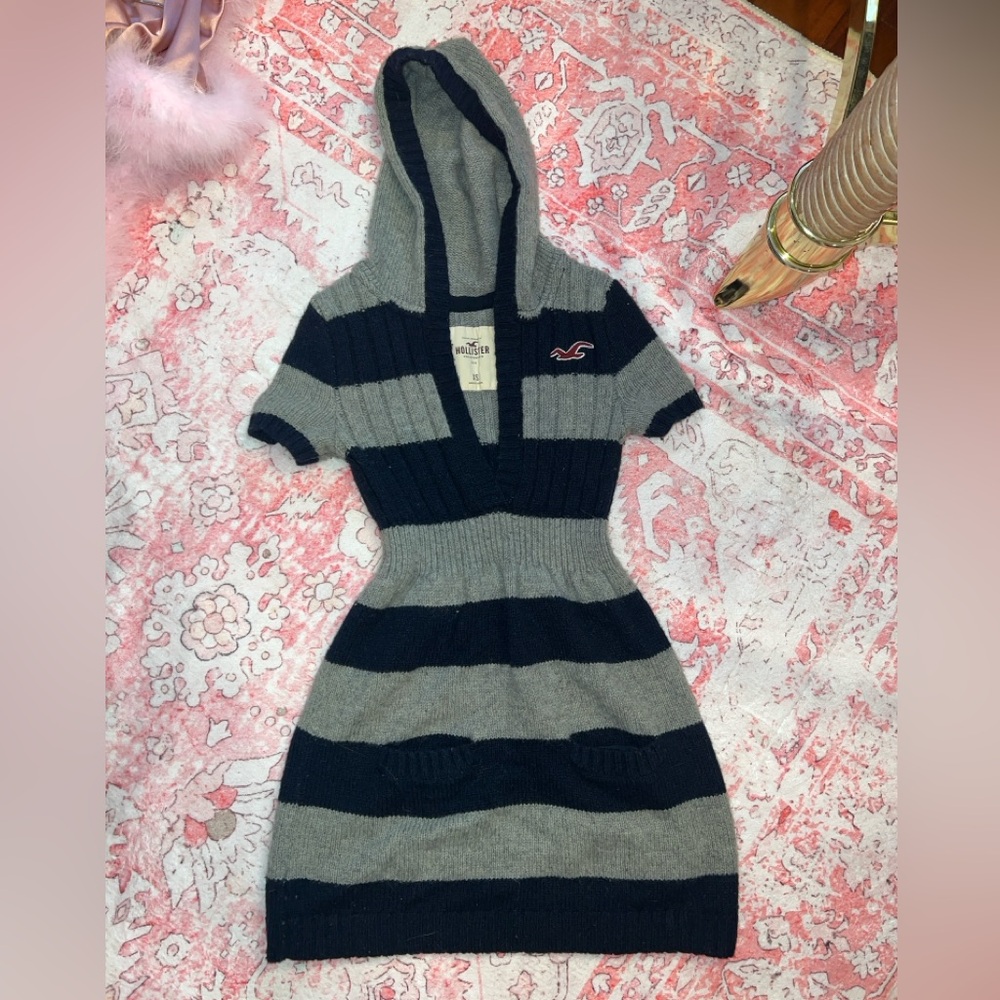 Hollister Y2K Babydoll knit hooded top
